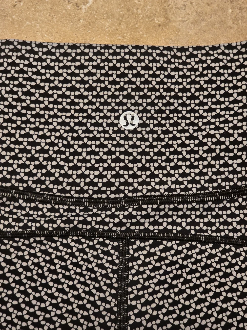lululemon athletica Black & White Micro-Pattern High-Rise Athletic Shorts